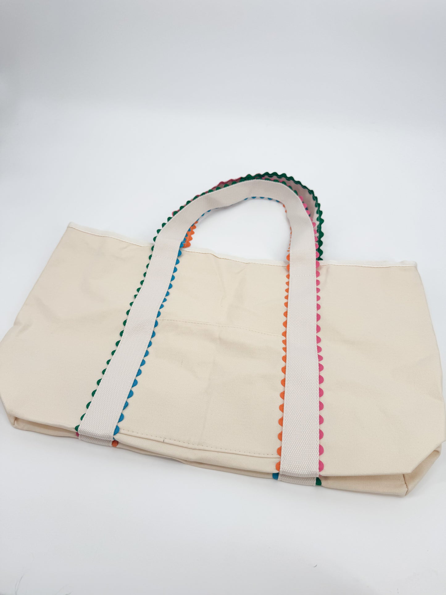 Ric Rac Scallop Canvas Tote Bag