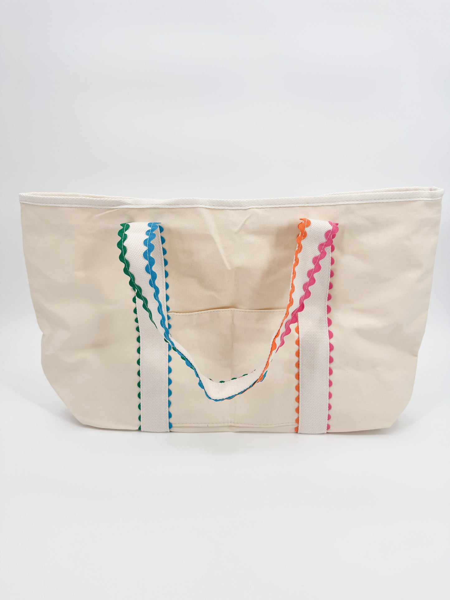 Ric Rac Scallop Canvas Tote Bag