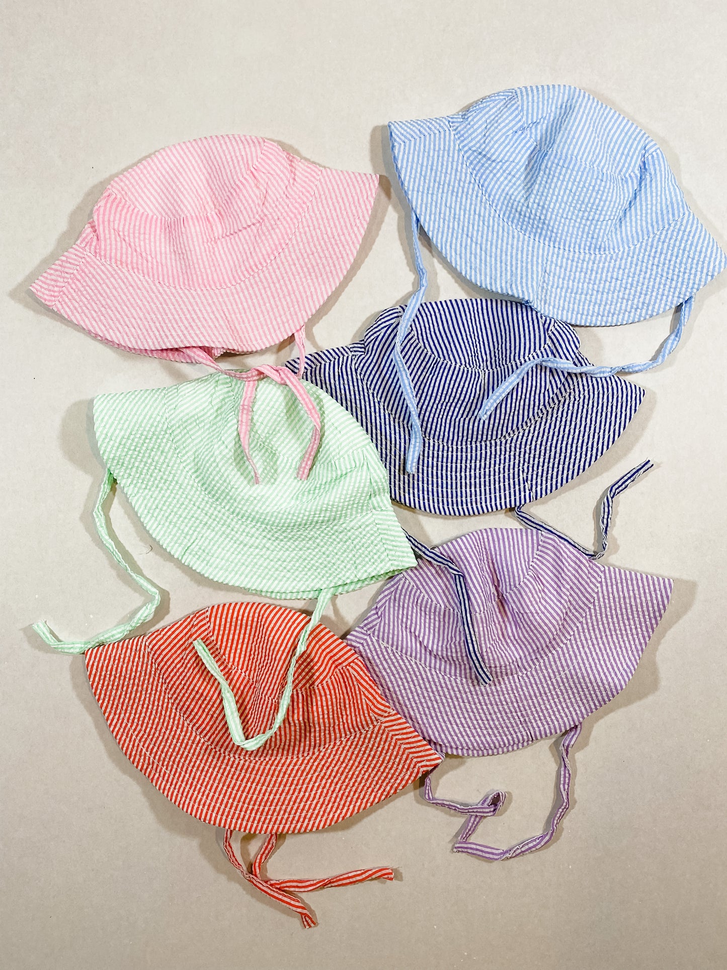 Kids Seersucker Sun Hat