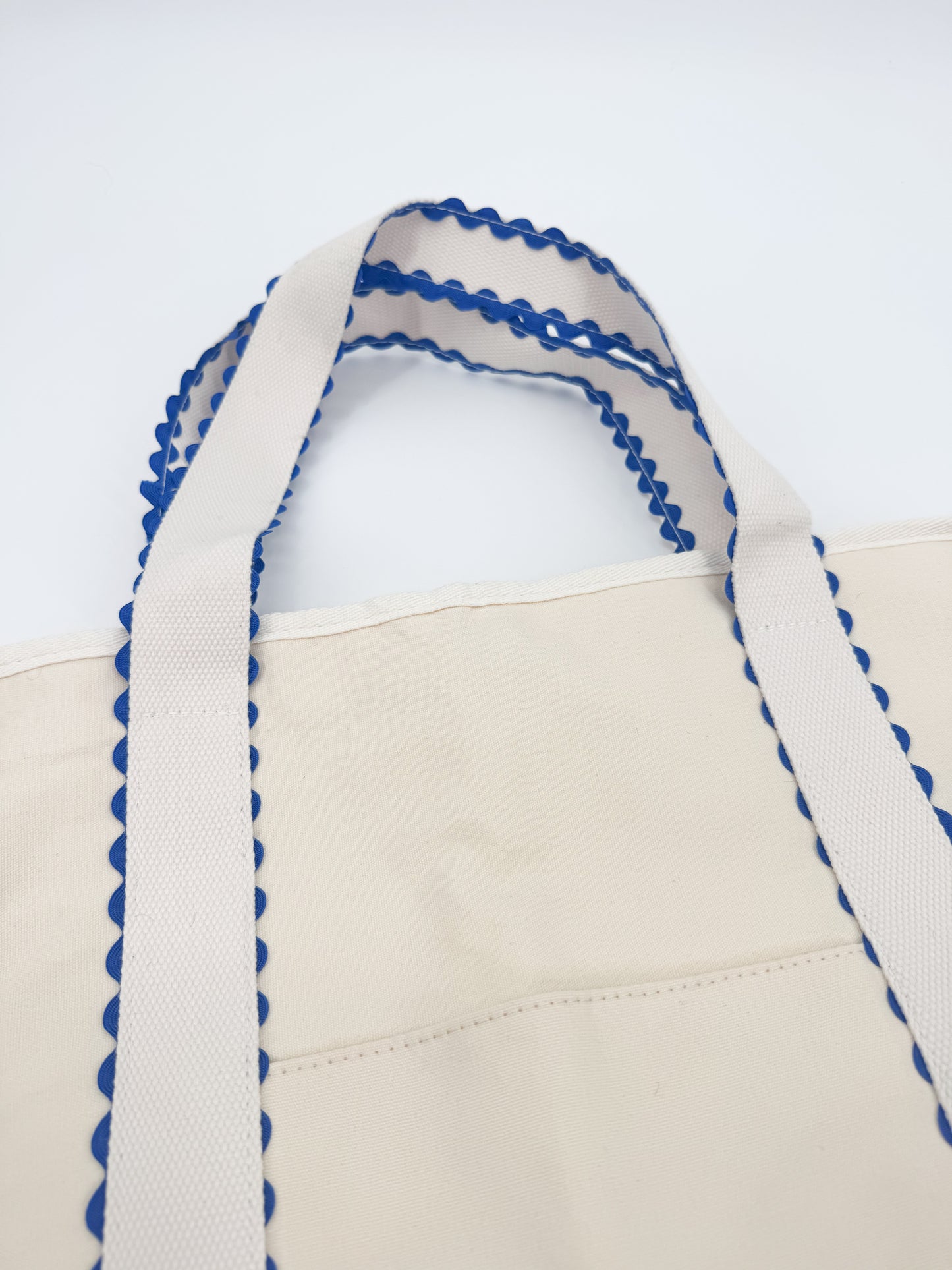 Ric Rac Scallop Canvas Tote Bag