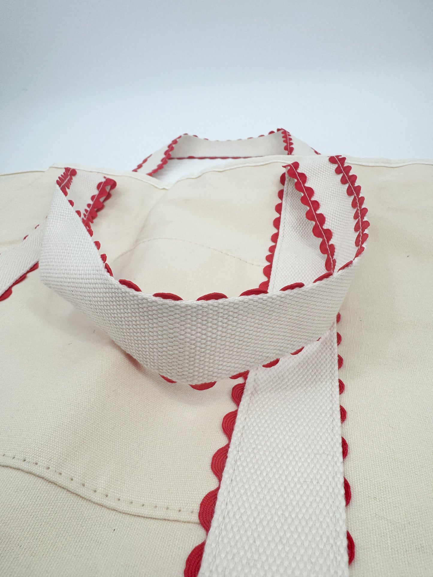 Ric Rac Scallop Canvas Tote Bag