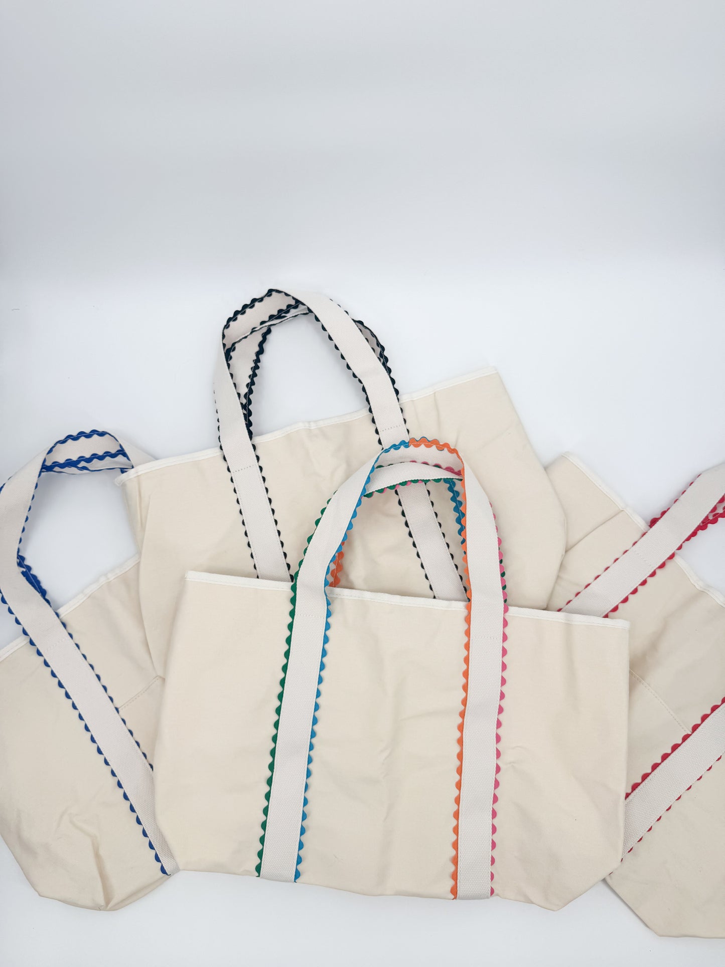 Ric Rac Scallop Canvas Tote Bag